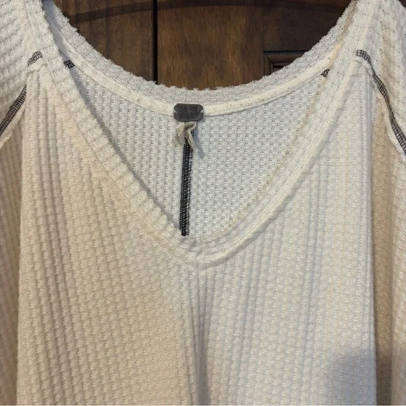 We The Free Cream and Black Leopard Print Sweatshirt - Picture 3 of 12